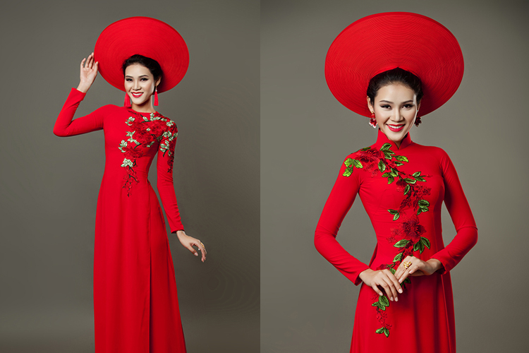 Người mẫu Quách Hằng nền nã với áo dài Trọng Nguyễn